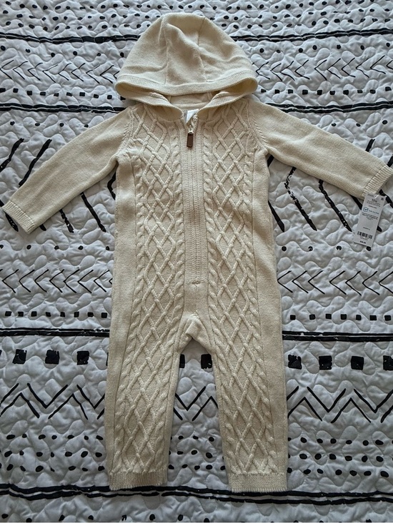 Carter's Other - Carter’s Hooded Cable Knit One-Piece in Cream